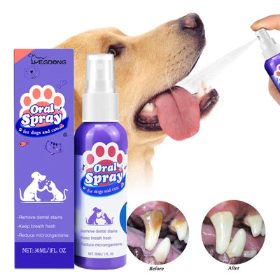 Cat & Dog Teeth Cleaning Spray – Fresh Breath & Oral Care Solution